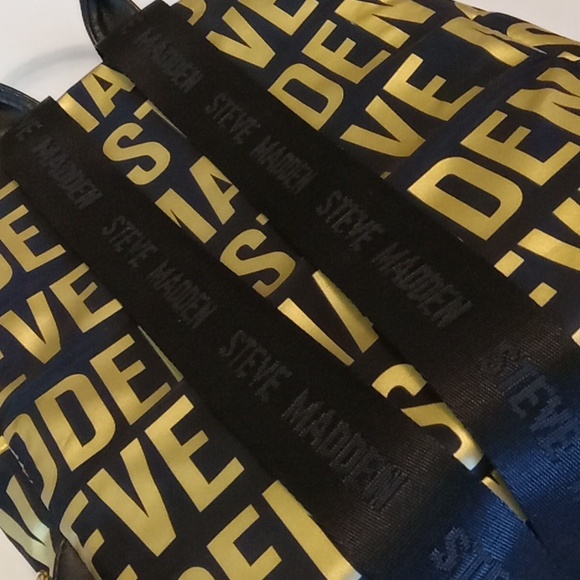 Steve Madden Black and Gold Backpack - Picture 10 of 14